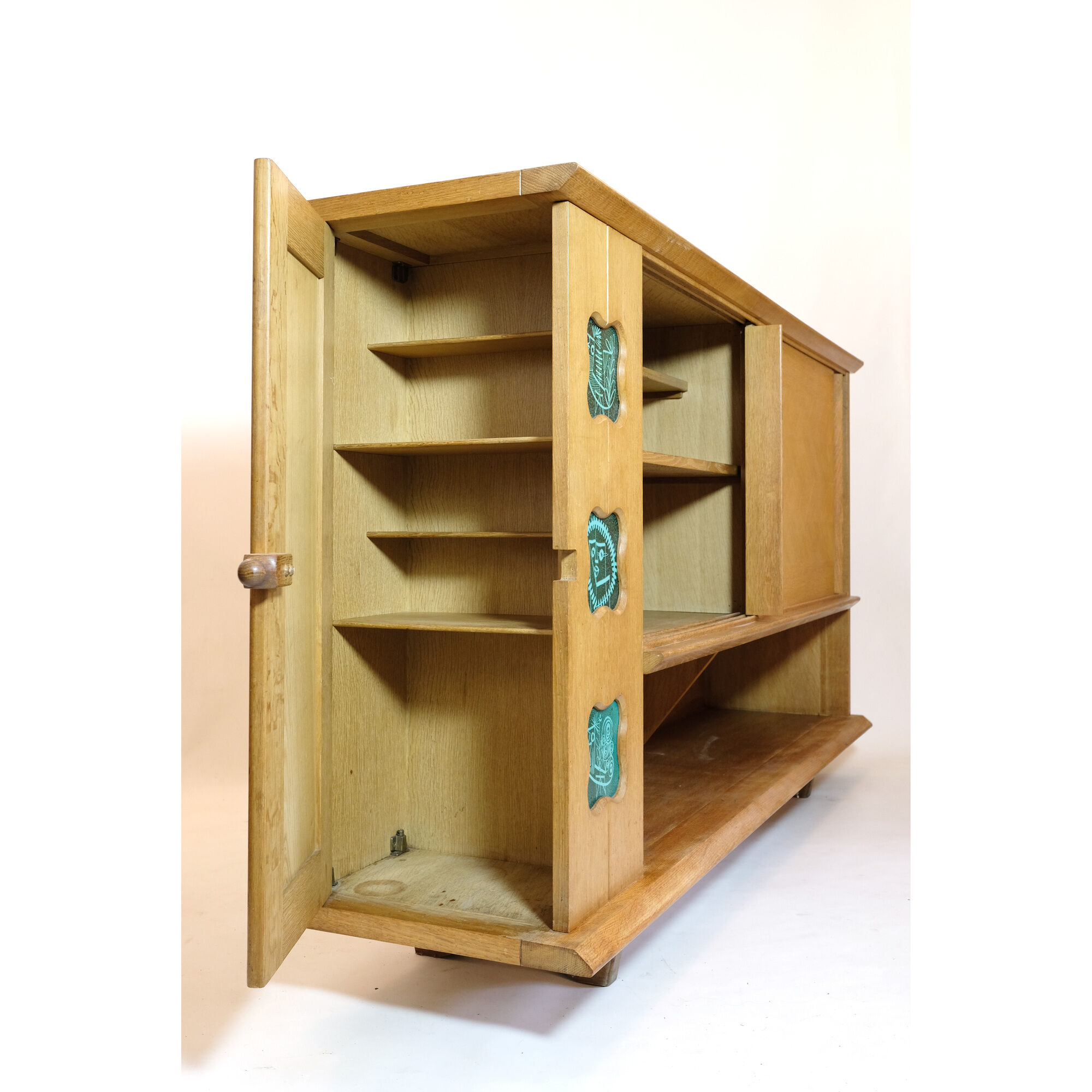 Robert Guillerme & Jacques Chambron, sideboard en chêne, Votre Maison, 1960-1970.