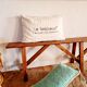 Old wooden farmhouse bench
