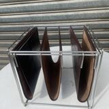 70s Design: Vintage Magazine Rack or Vinyl Record Holder – Max Sauze