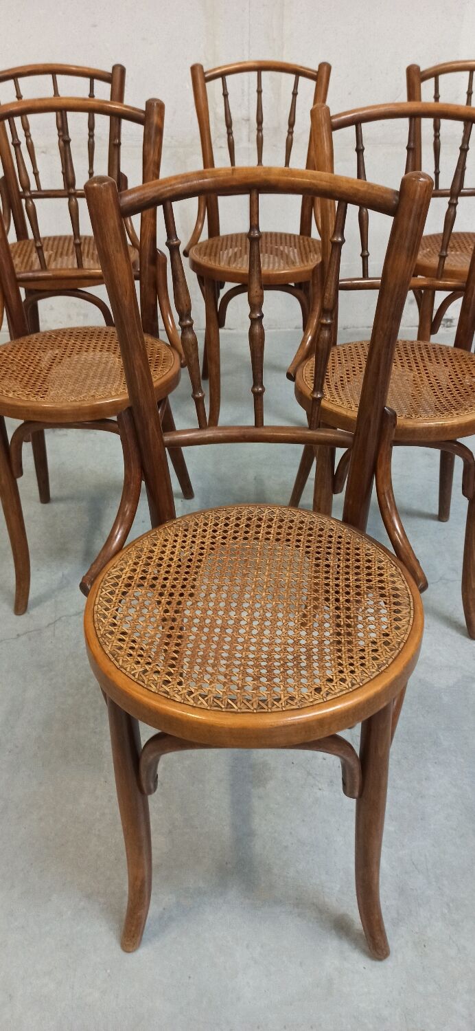 Set of 6 W. Baumann & Cie bistro chairs, 20's