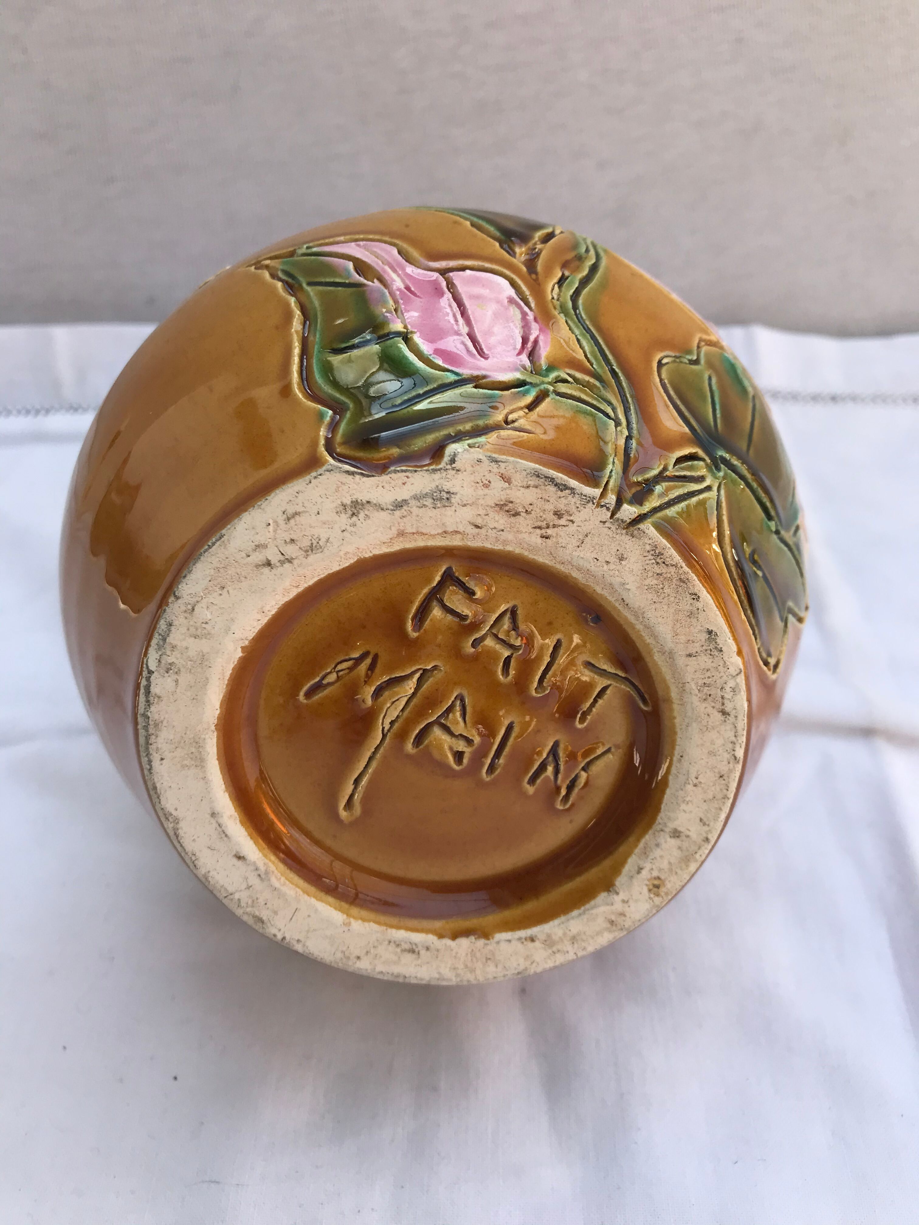 Old carafe with 8 ceramic glasses