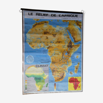 School map poster vintage Africa edition MDI