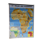 Carte scolaire poster vintage Afrique édition MDI
