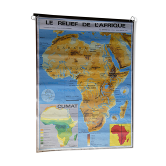 School map poster vintage Africa edition MDI