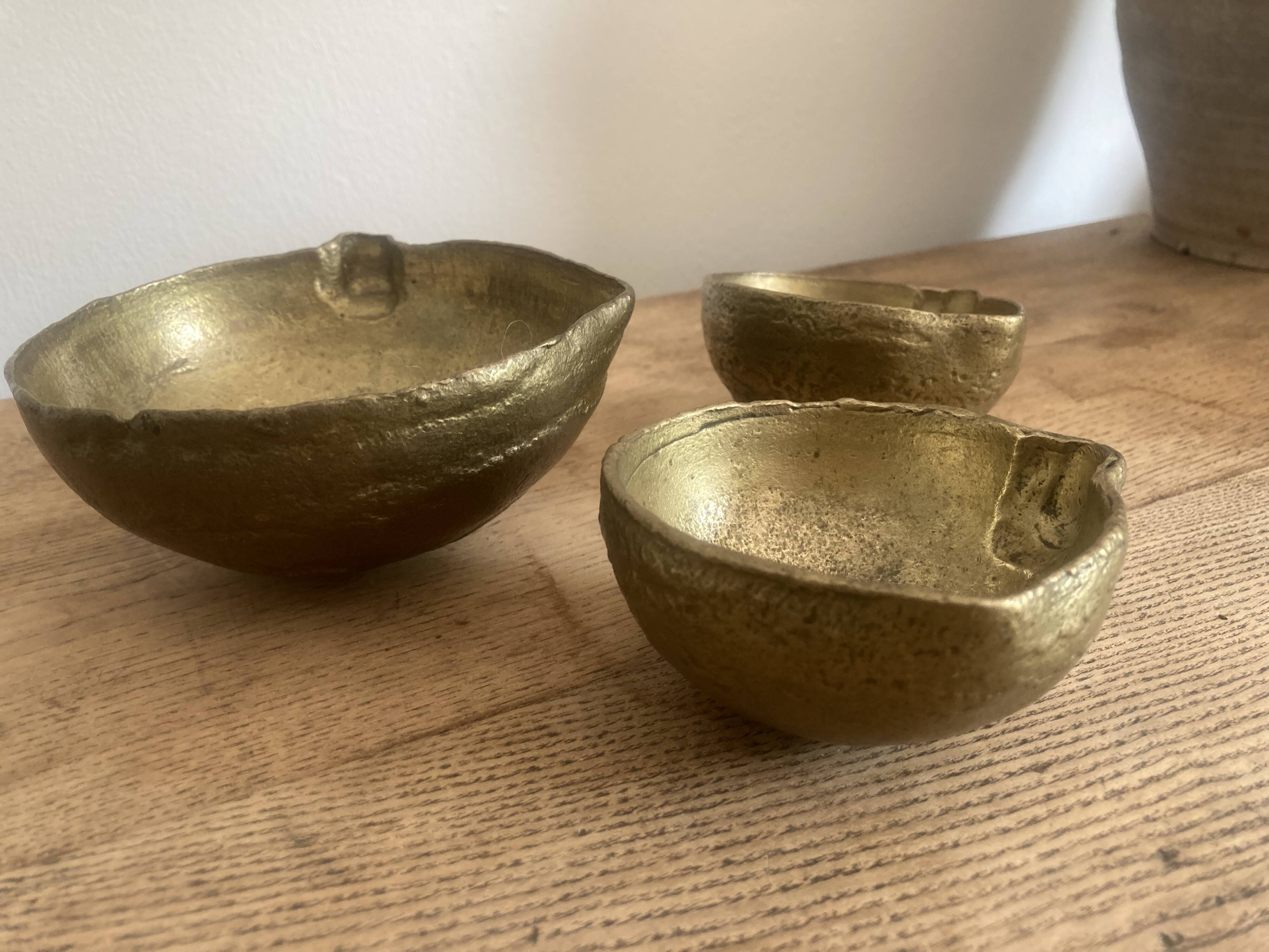 Empty bronze pocket or cup - old foundry ladle head