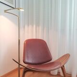 Modernist adjustable architectural floor lamp 1970s