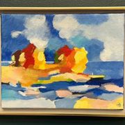 Original Swedish Oil on Canvas – “The Wandering Poet” by Anita Fröding – Signed – Vintage and Framed – 39 × 31 cm (15.4" × 12.2")