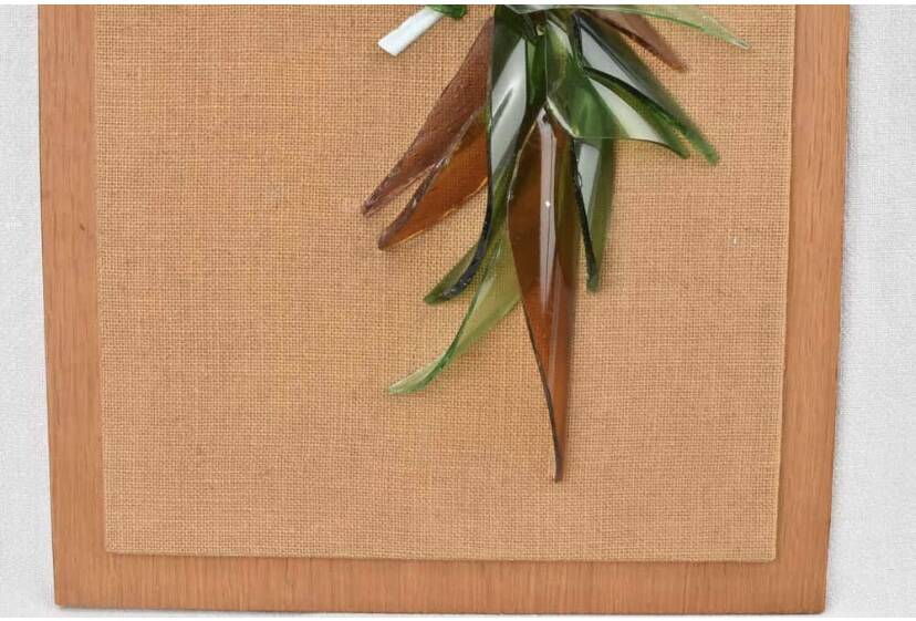 Wall sculpture made from recycled glass