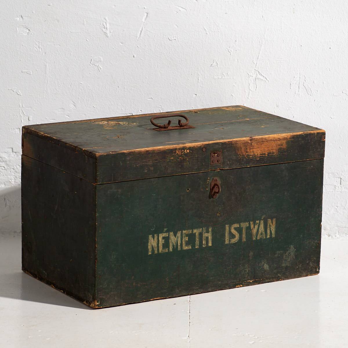 Antique green chest (c.1910) #13