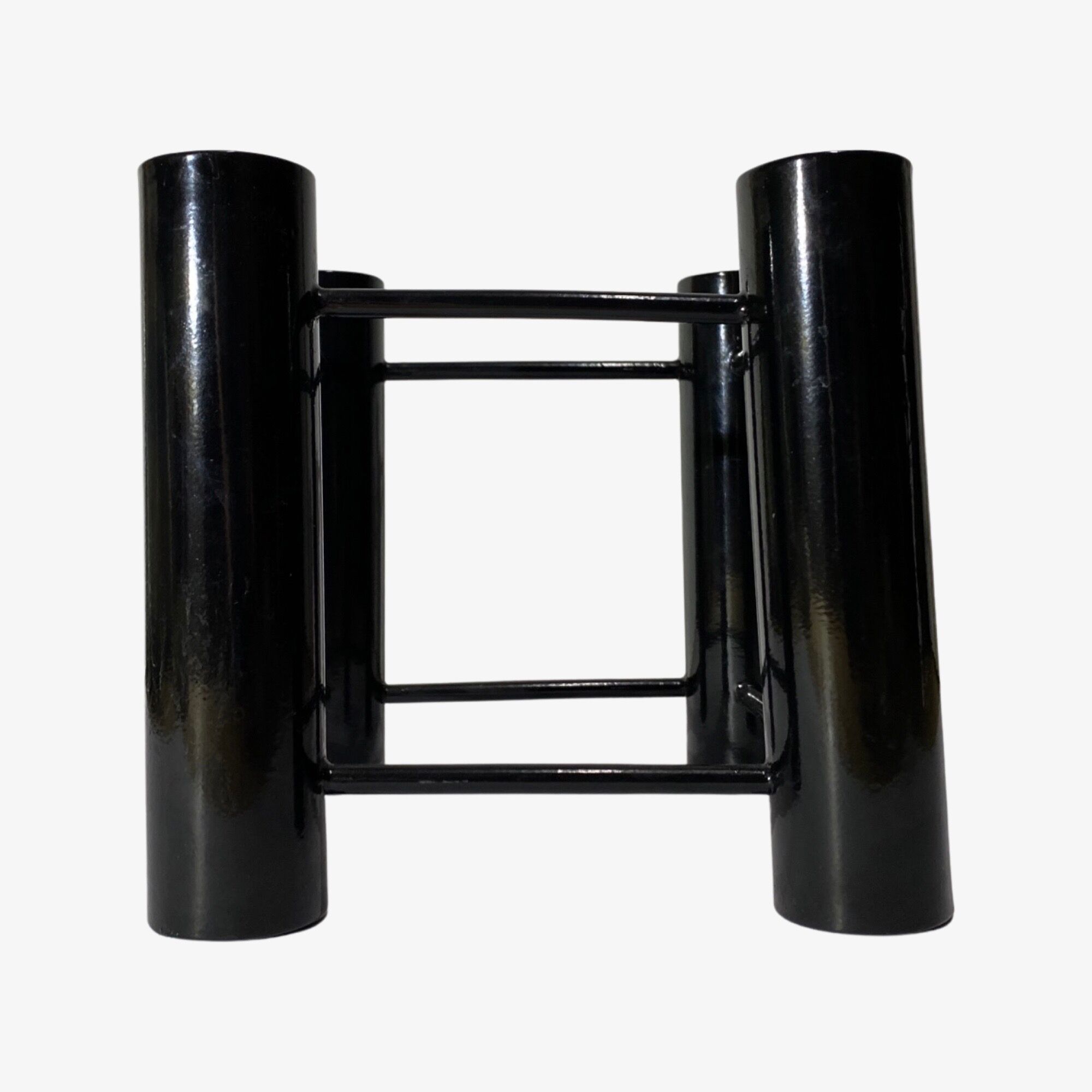 Black vintage candlestick holder from scandinavia | mid-century candleholder for high candles