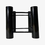 Black vintage candlestick holder from scandinavia | mid-century candleholder for high candles