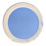 Vintage round white plastic mirror