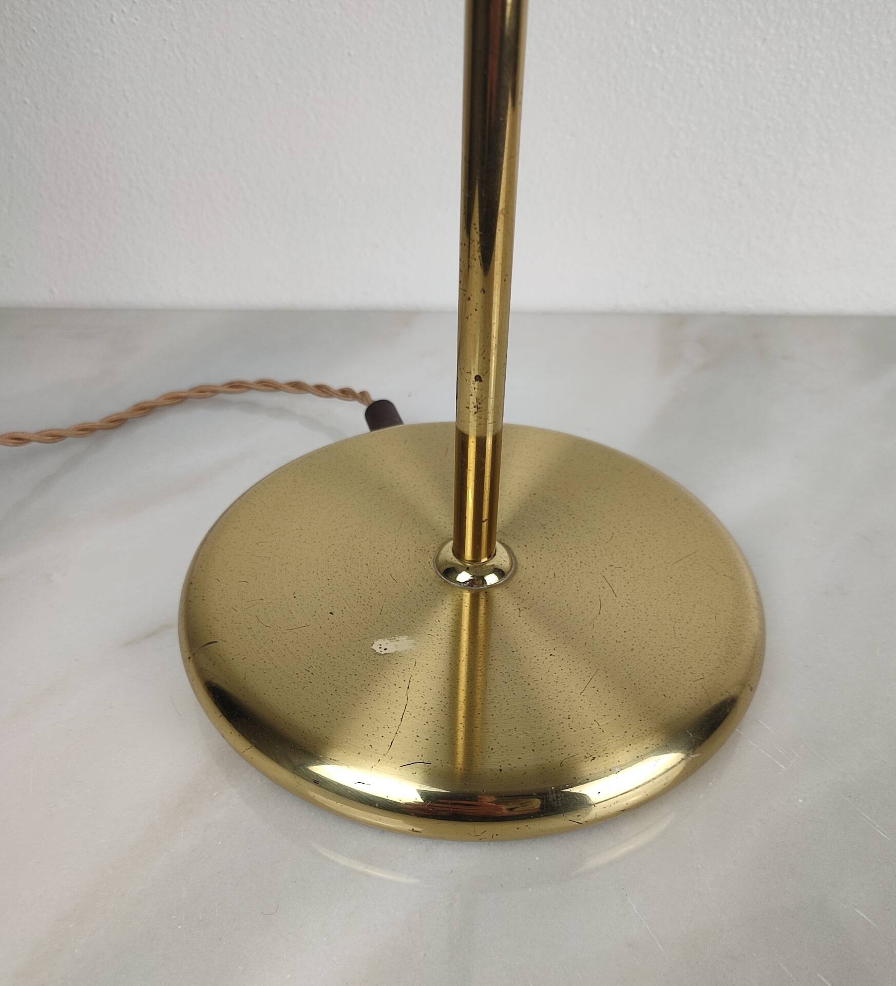 Lampe de Bureau Ajustable en Laiton Doré – Design Allemand, Années 70