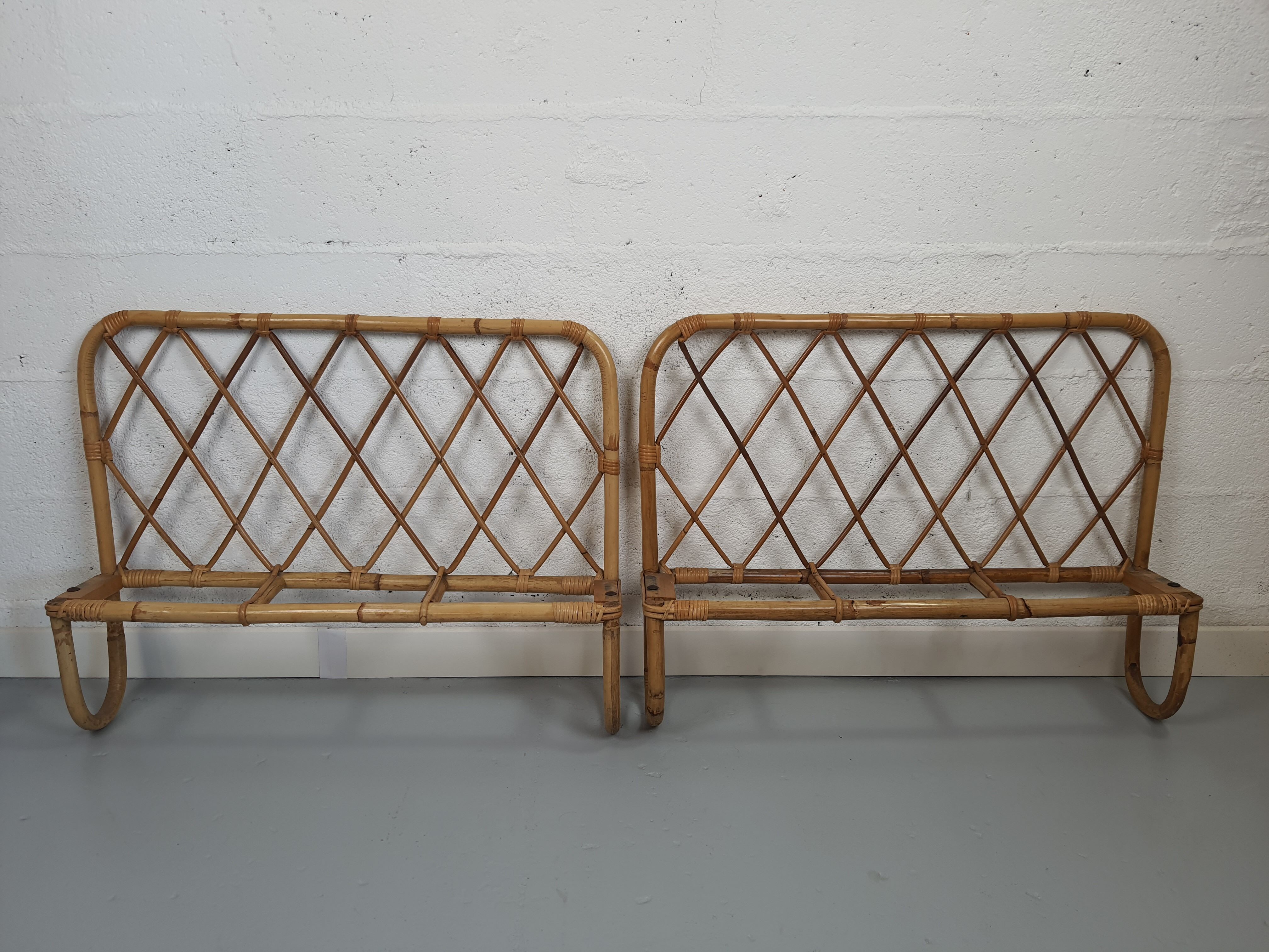 Rattan head and footboard from the 60s/70s