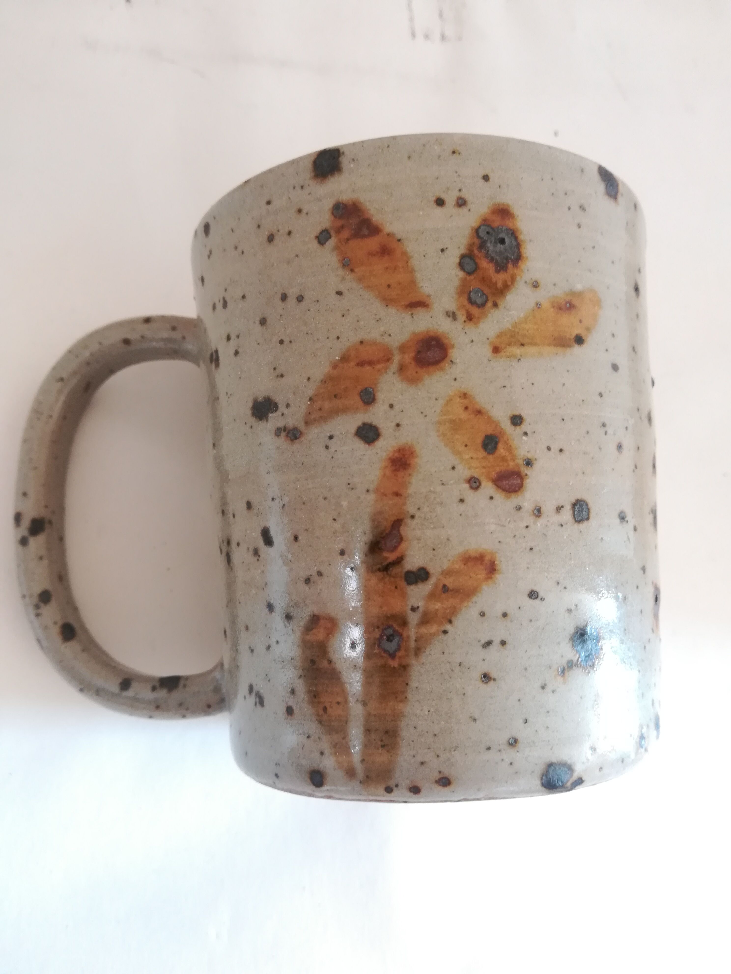 Set of four terracotta mugs