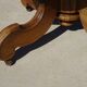 Square dining table, central leg, seats 8