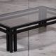 Wood and glass coffee table by Jean-Michel Wilmotte