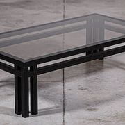 Wood and glass coffee table by Jean-Michel Wilmotte