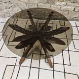 Table basse brutalist vintage 1970"