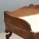Ancient Empire desk in walnut with marble top, Italy, 19th century.