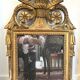 Miroir ancien en bois sculpté et doré XVIIIe, 68x35 cm