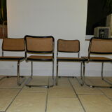 4 chairs Marcel Breuer model Cesca edition Gavina