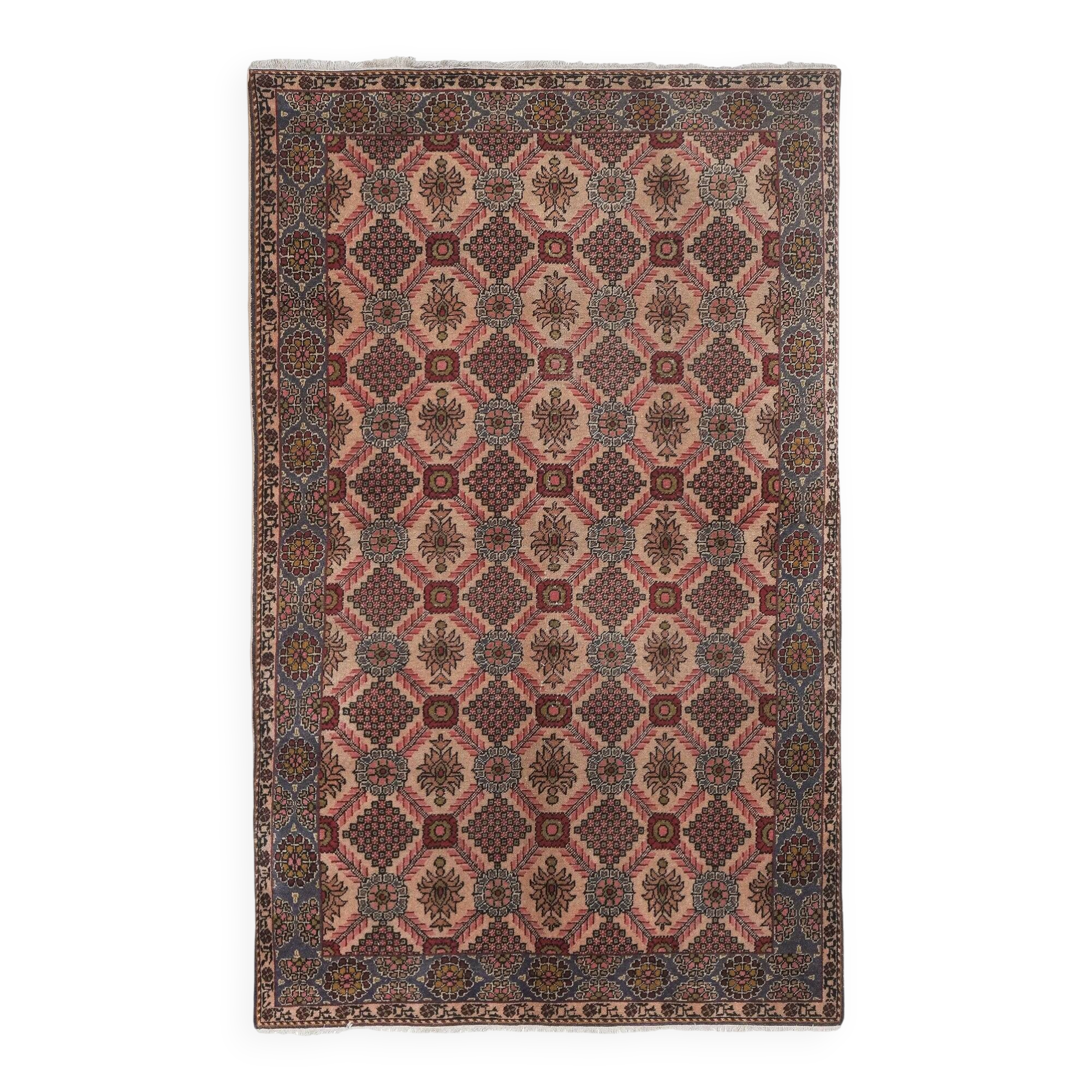 Vintage Turkish handmade rug 131x202 cm
