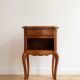 Pair of Regency style bedside tables in cherry wood.