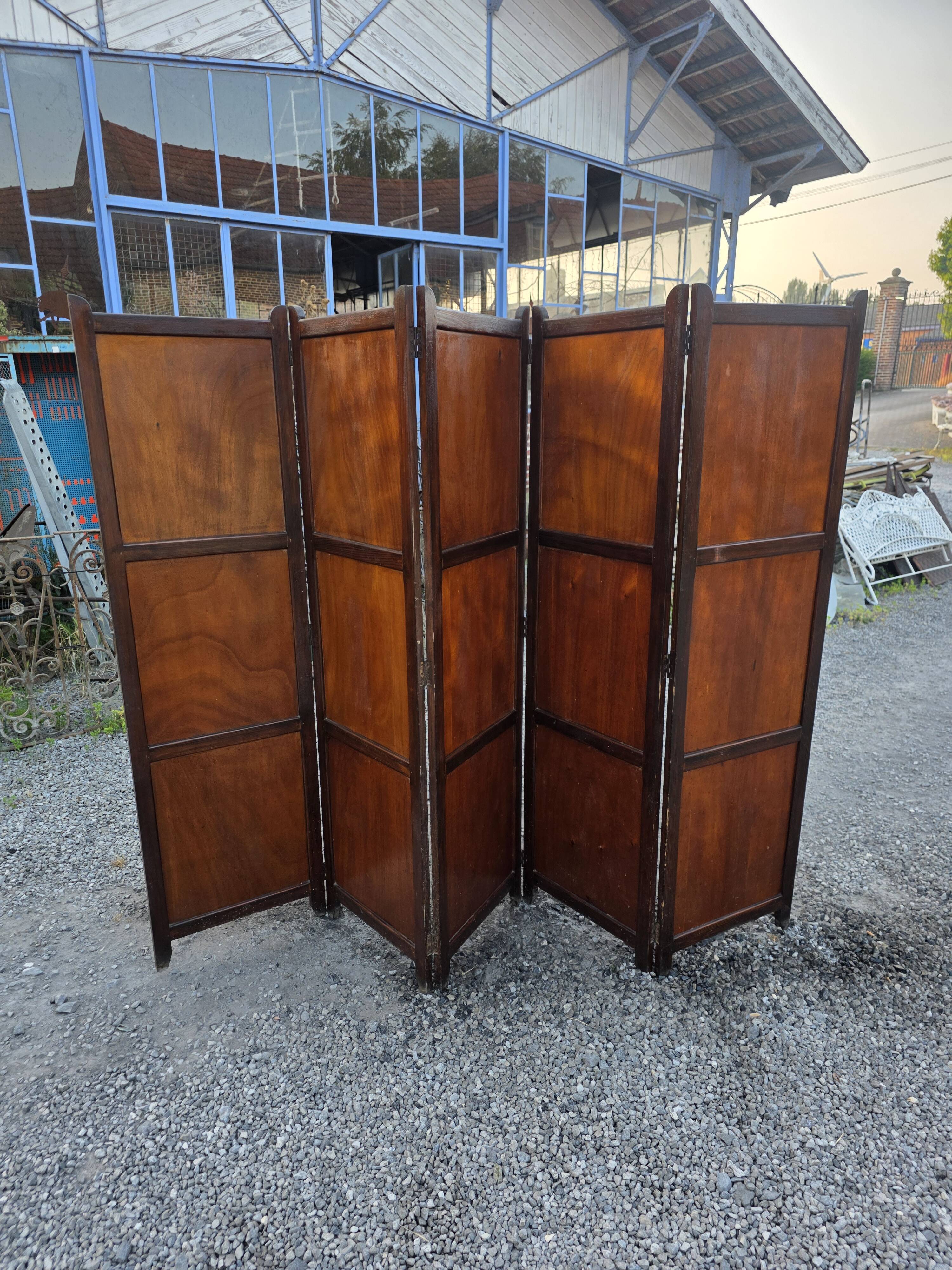 Paravent ancien 5 vantaux