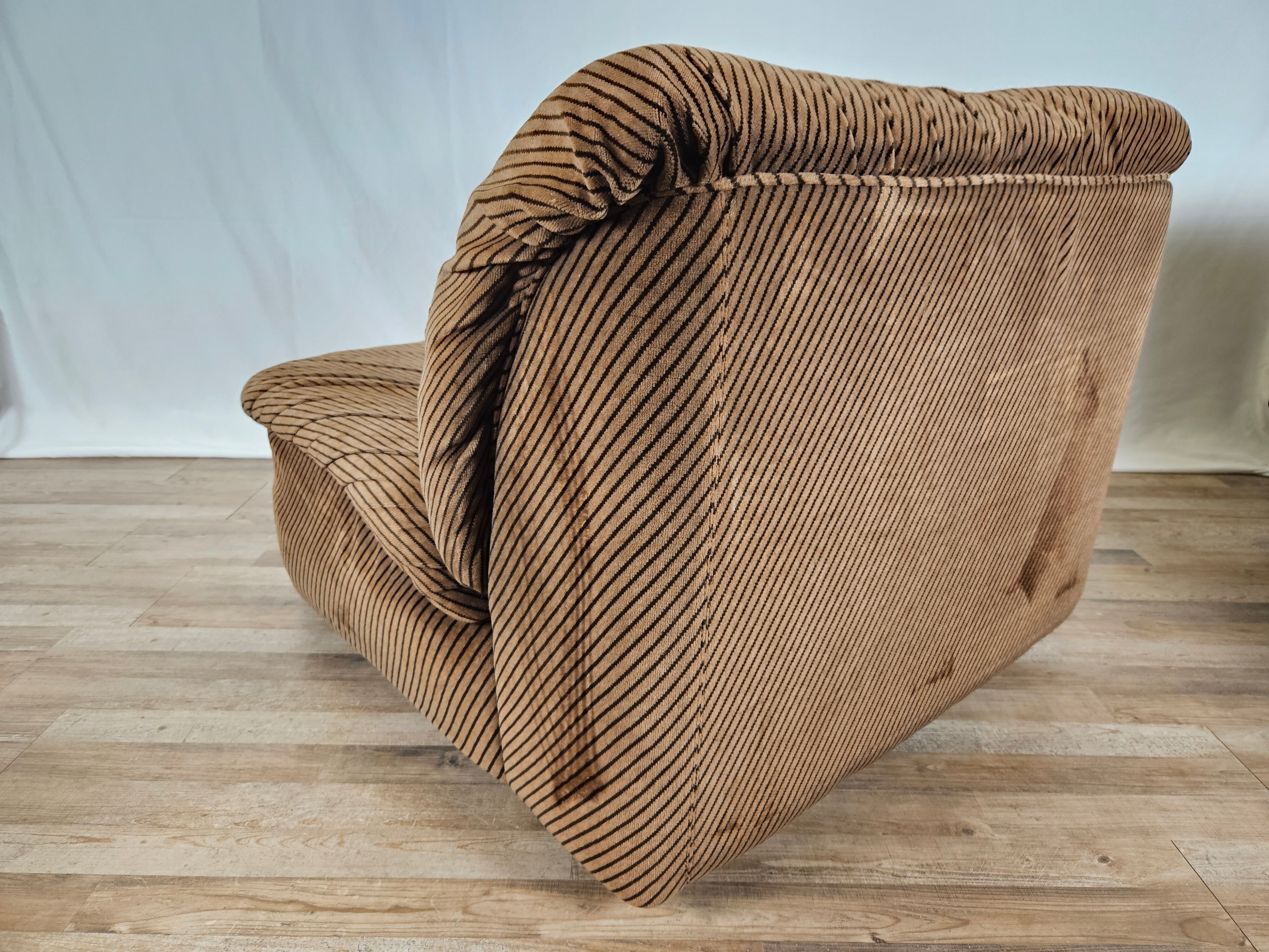 Five-seater corner modular sofa from 70s