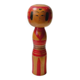 Vintage Japanese Kokeshi doll Naruko signed - Antique turned wood figurine craftsmanship Japan - Collectible item from the Showa period (1926–1989)