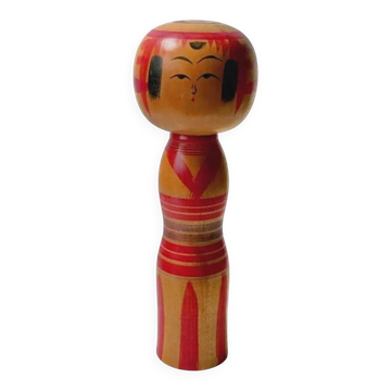 Vintage Japanese Kokeshi doll Naruko signed - Antique turned wood figurine craftsmanship Japan - Collectible item from the Showa period (1926–1989)
