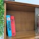 Vintage library by Didier Rozaffy for Oscar, oak and glass, 1950s.