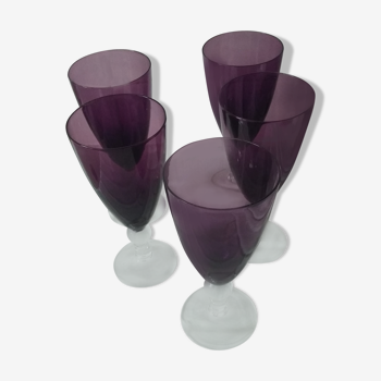 Lot de verres violets