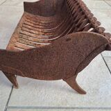 Cast iron log holder