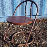 Industrial metal chair