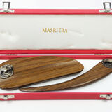 Set for office "Masriera" in silver and exotic wood, mid-century