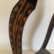 Guéridon vintage 1970 artisanat fait main miroir oriental - 60 x 30 cm
