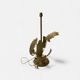 Vintage lamp base in the style of Charles Schneider – plant decoration in metal