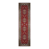 Large Handmade Kairouan Runner Rug: 0.89 X 3.80 Meters