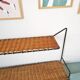 Double shelf Raoul Guys 50s wrought iron and wicker, vintage rattan