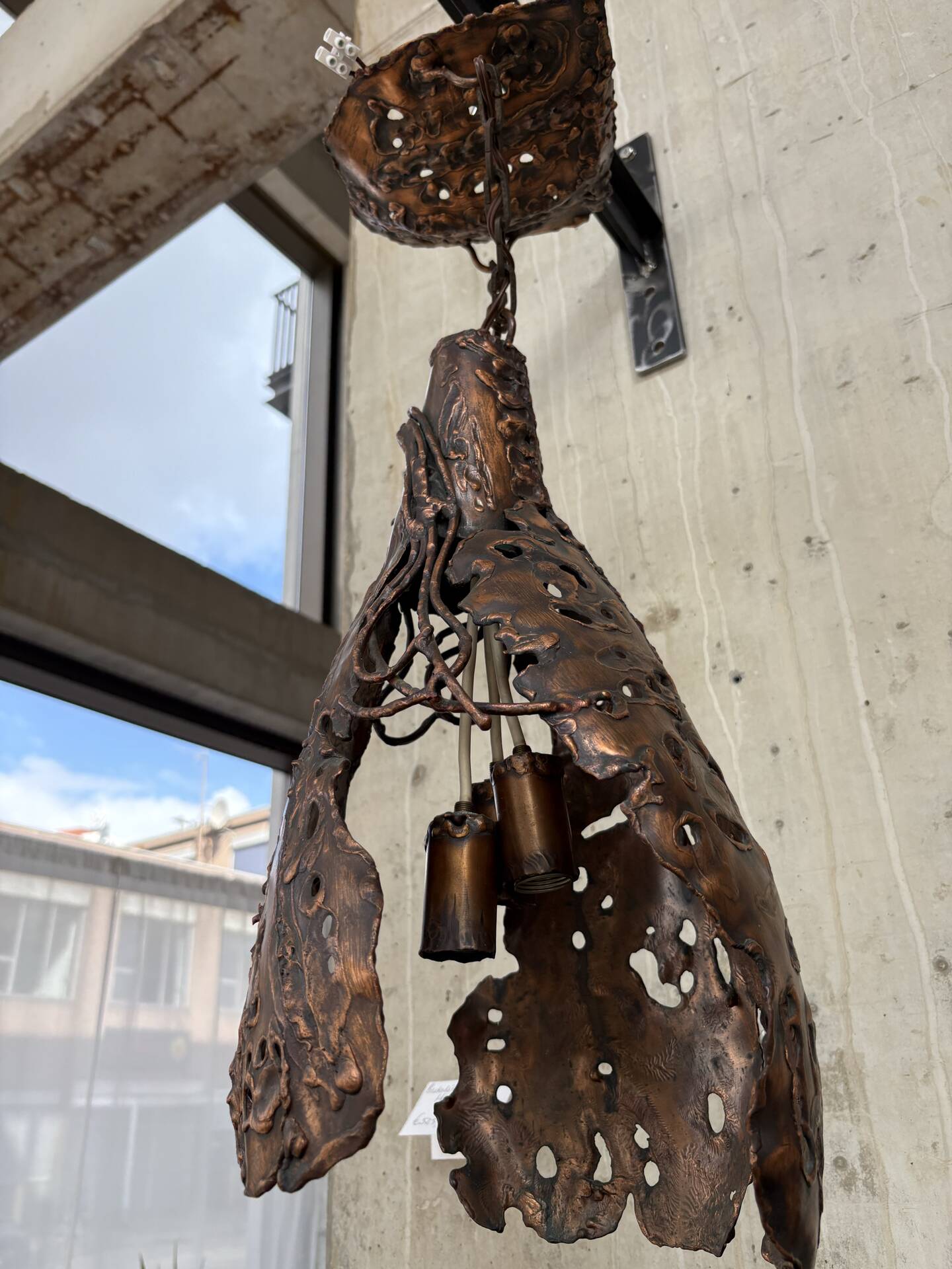Brutalist hanging lamp