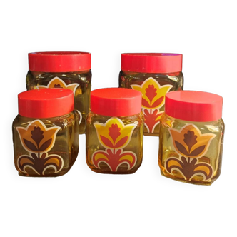 70s spice jars