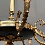 Empire style chandelier. Gilded bronze.
