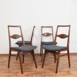 Mid-Century Teak Dining Chairs by Karl Nothhelfer, 1950s, Set of 4