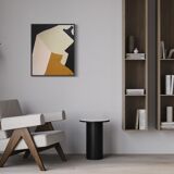 Painting in beige and ochre relief