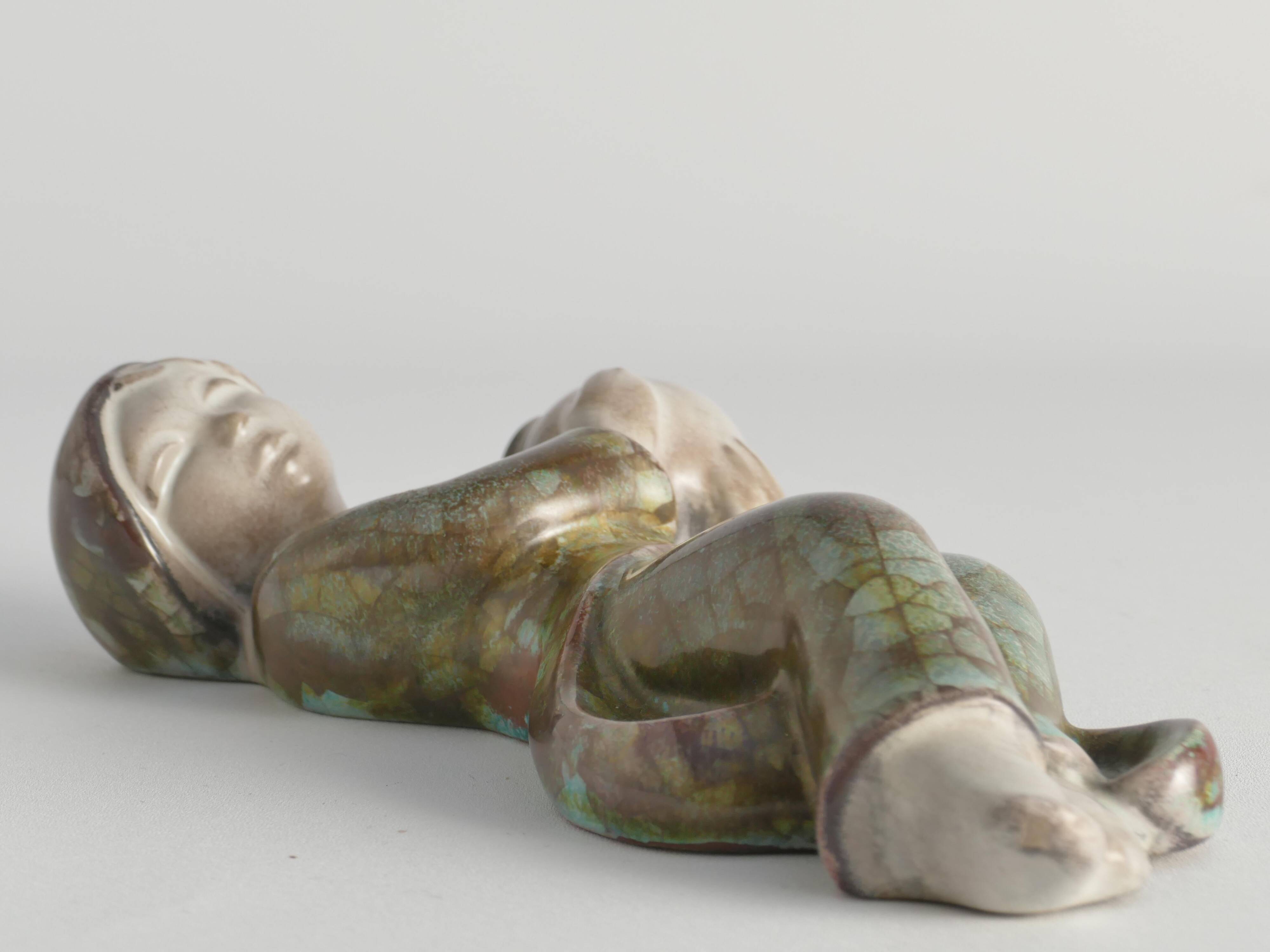 Stoneware Sconce with Boy Motif by Marianne Starck for Michael Andersen & Son