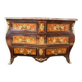 Louis XV period 18th century floral marquetry commode