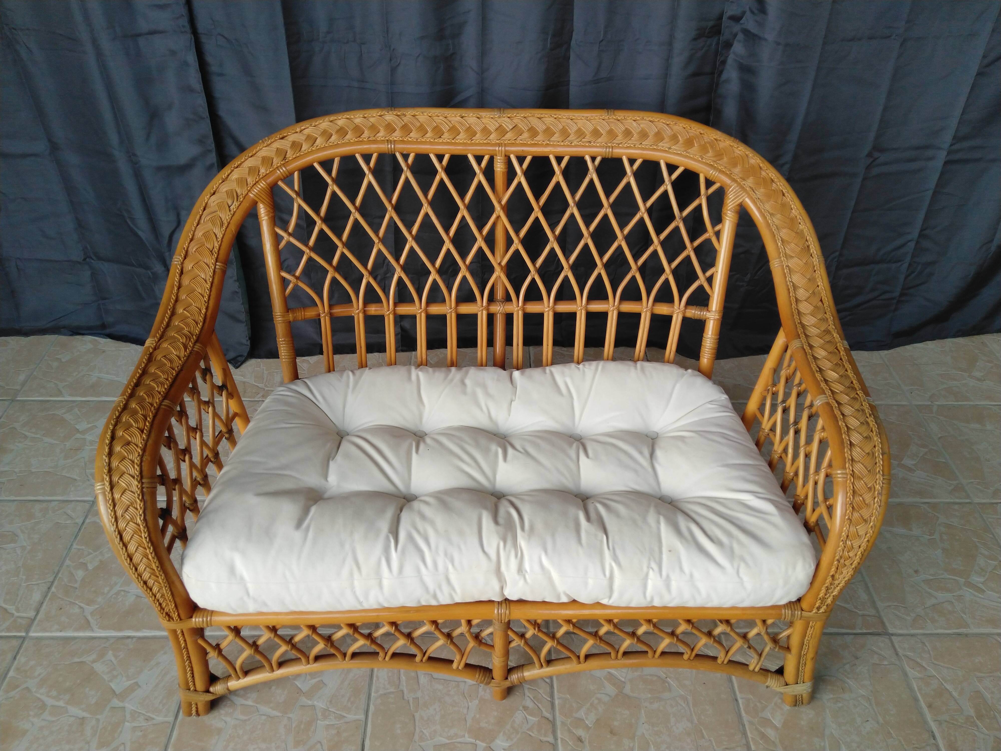 Rattan bench