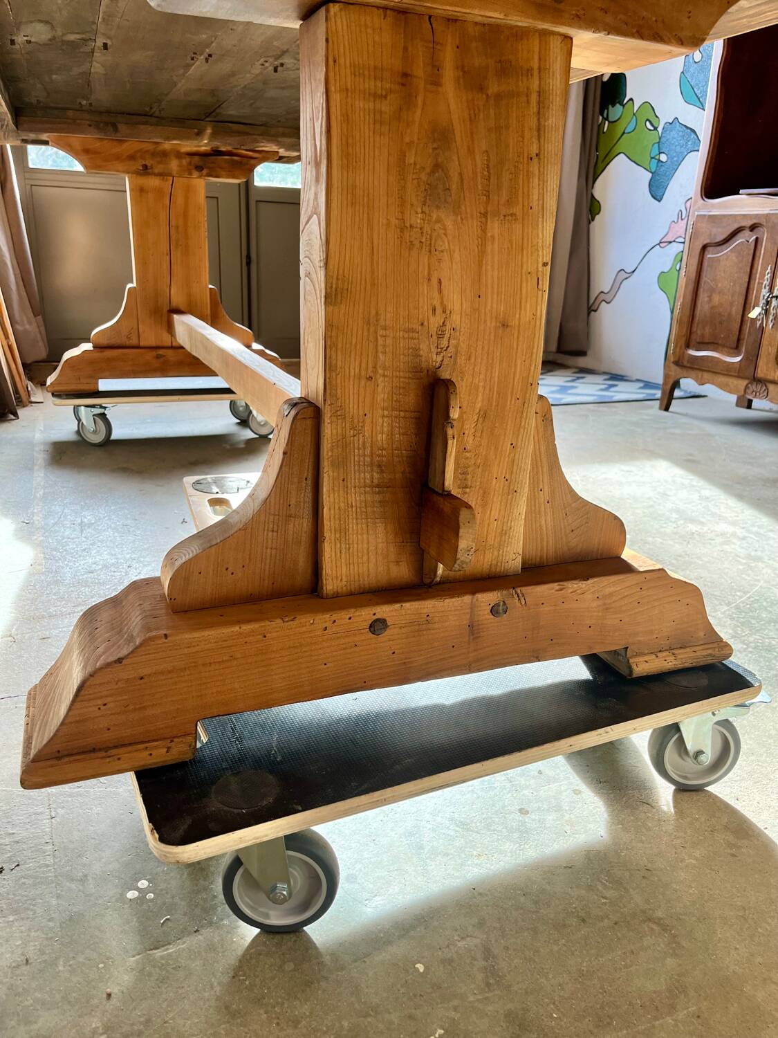 Monastery style farmhouse table